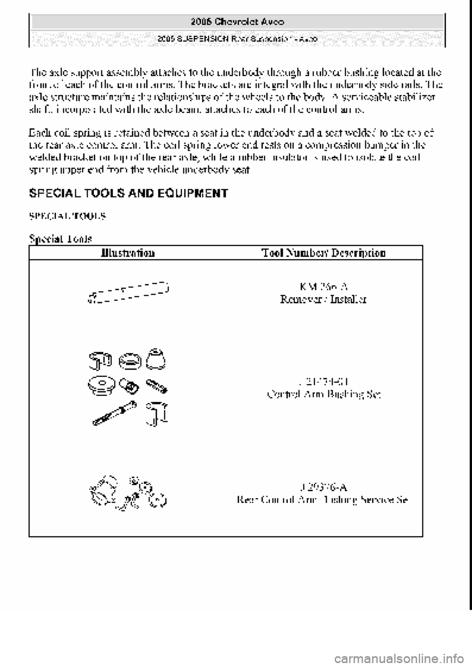 CHEVROLET AVEO 2002  Service Repair Manual 