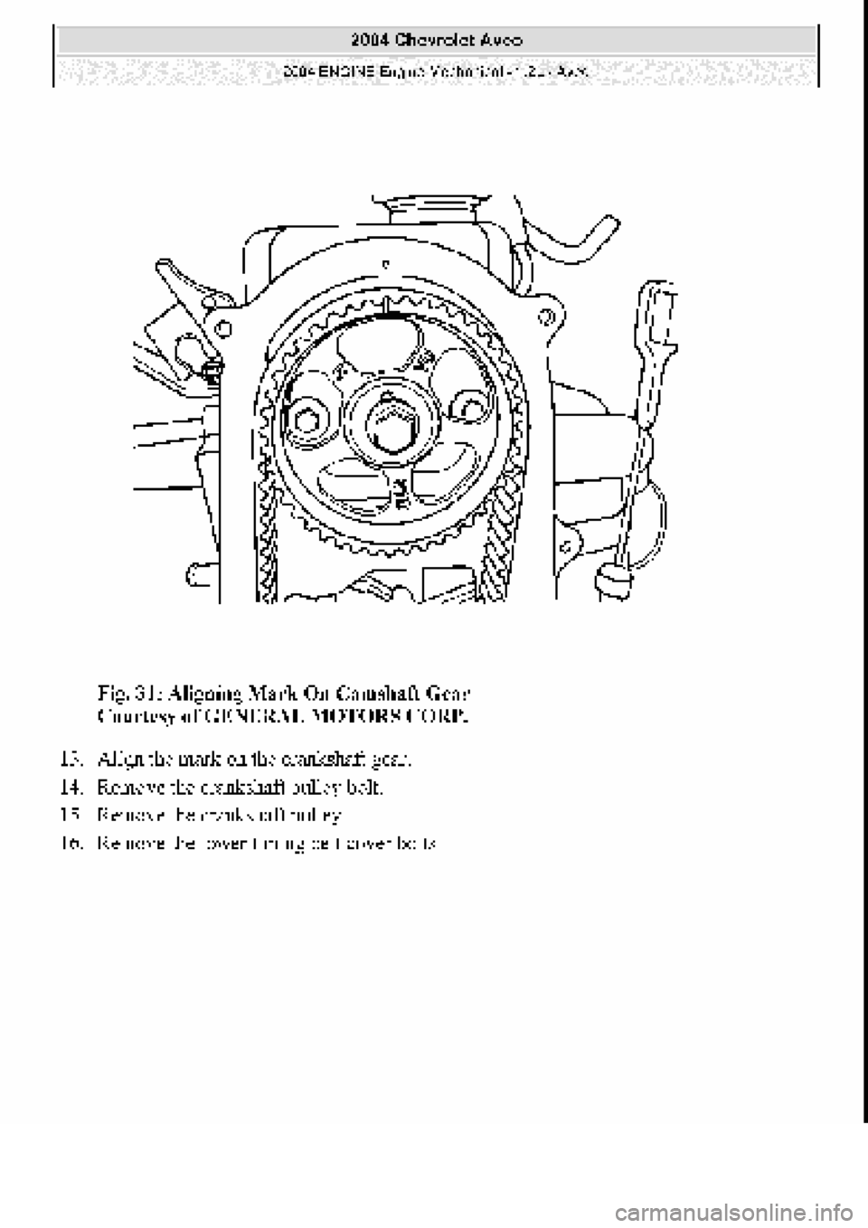 CHEVROLET AVEO 2002  Service Repair Manual 