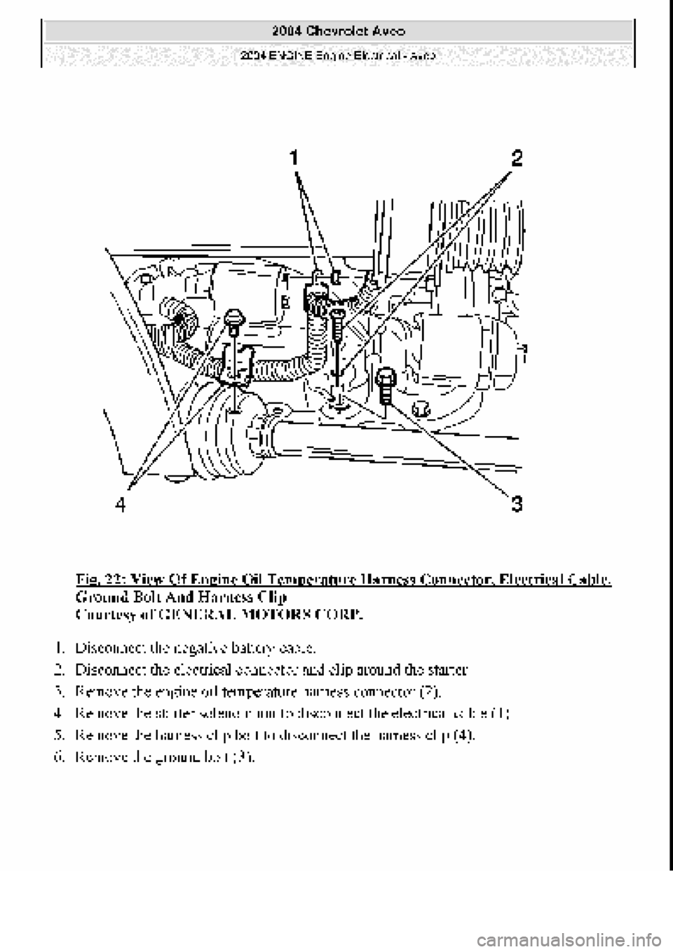 CHEVROLET AVEO 2002  Service Repair Manual 