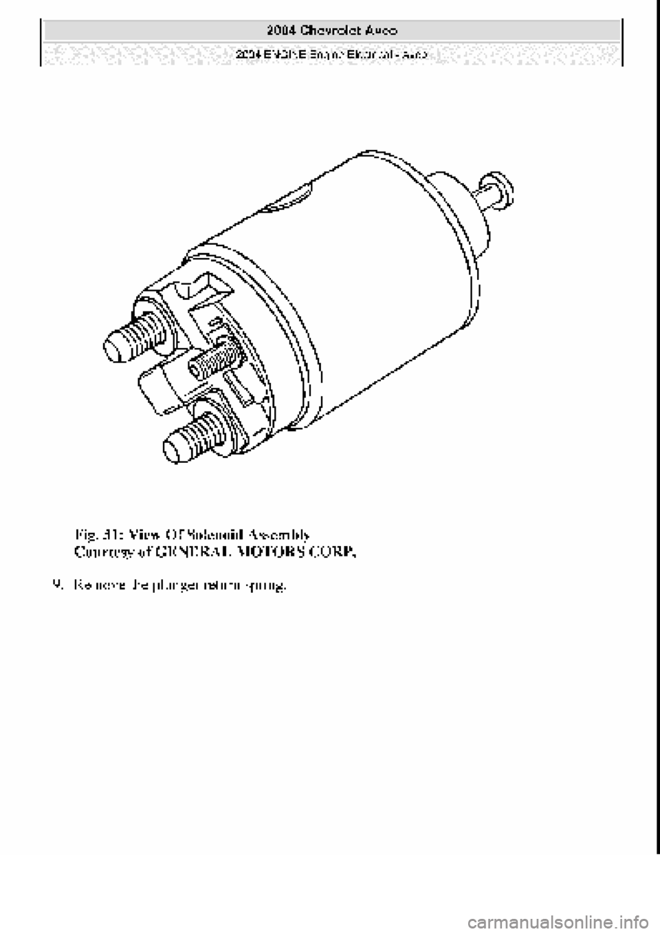 CHEVROLET AVEO 2002  Service Repair Manual 