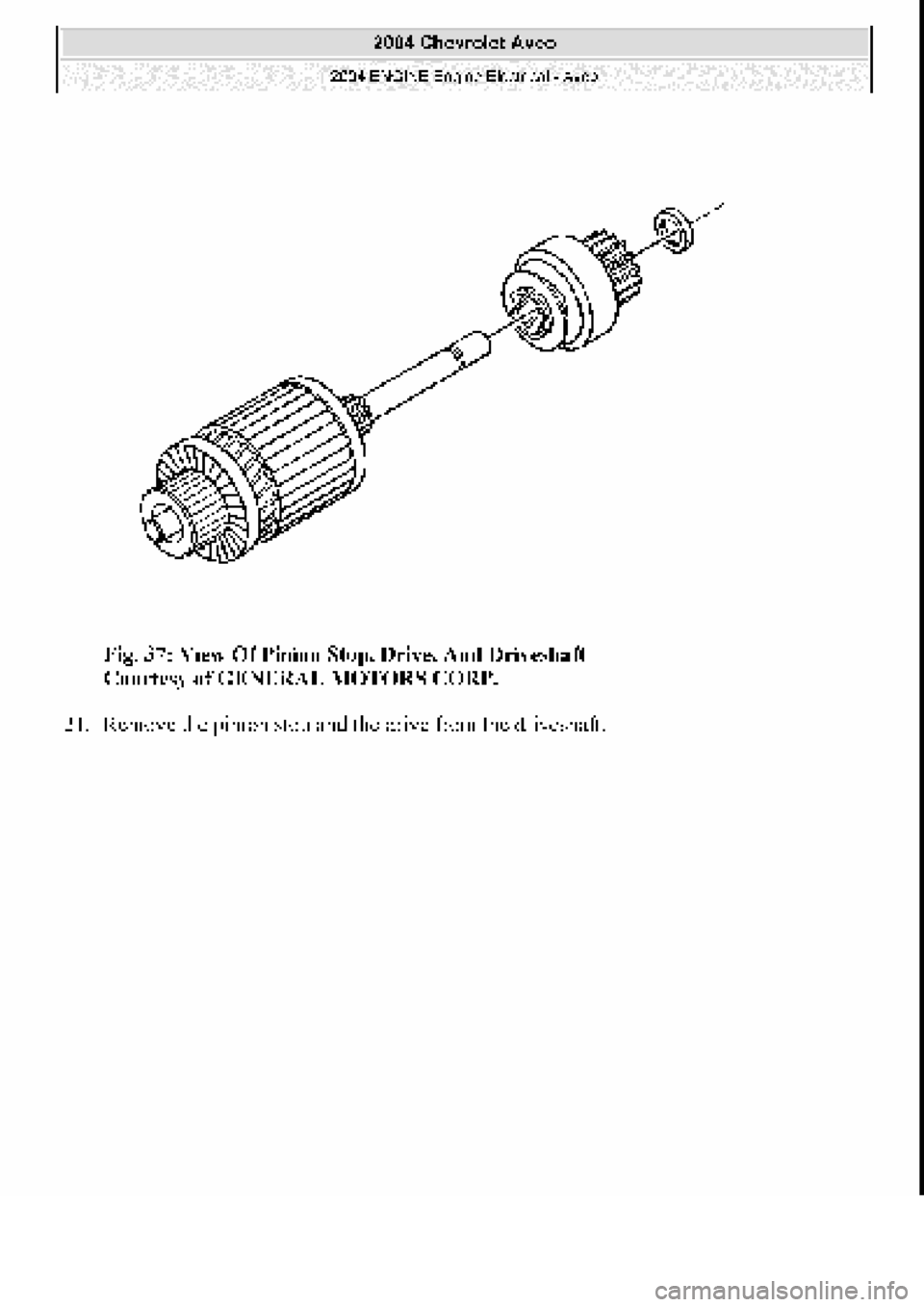 CHEVROLET AVEO 2002  Service Repair Manual 