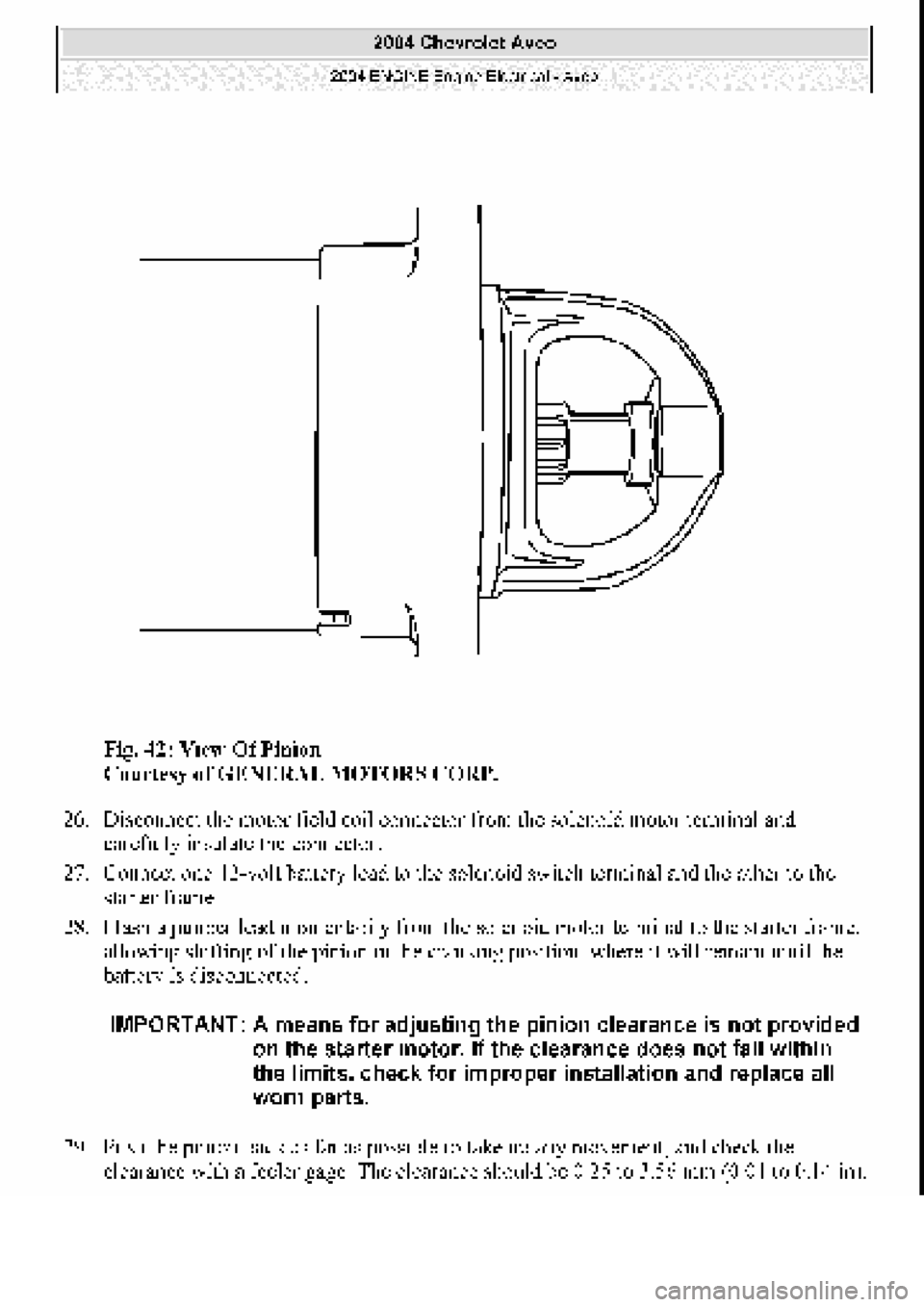 CHEVROLET AVEO 2002  Service Repair Manual 