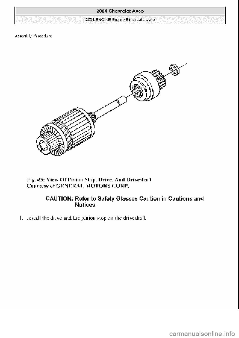 CHEVROLET AVEO 2002  Service Repair Manual 