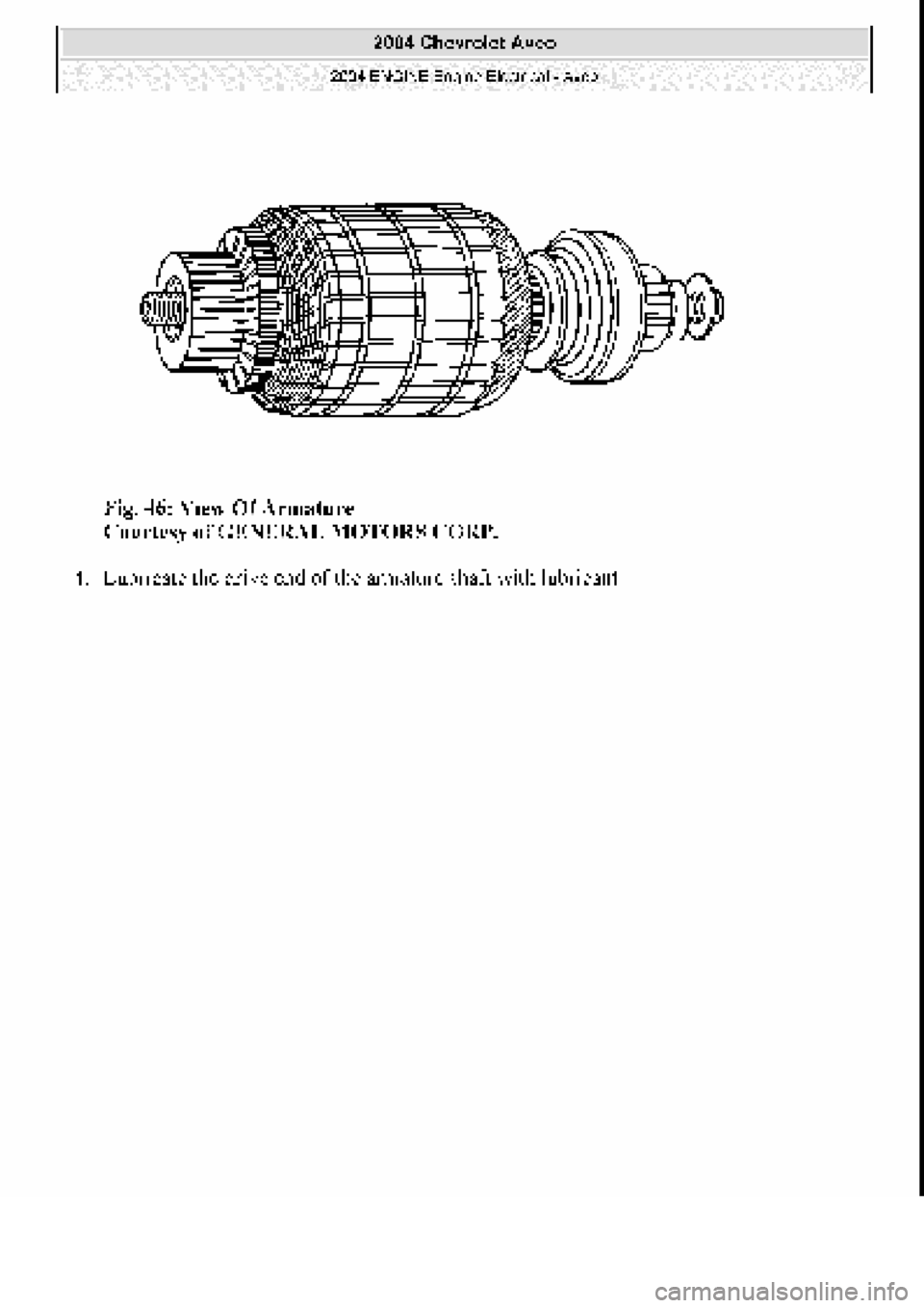 CHEVROLET AVEO 2002  Service Repair Manual 