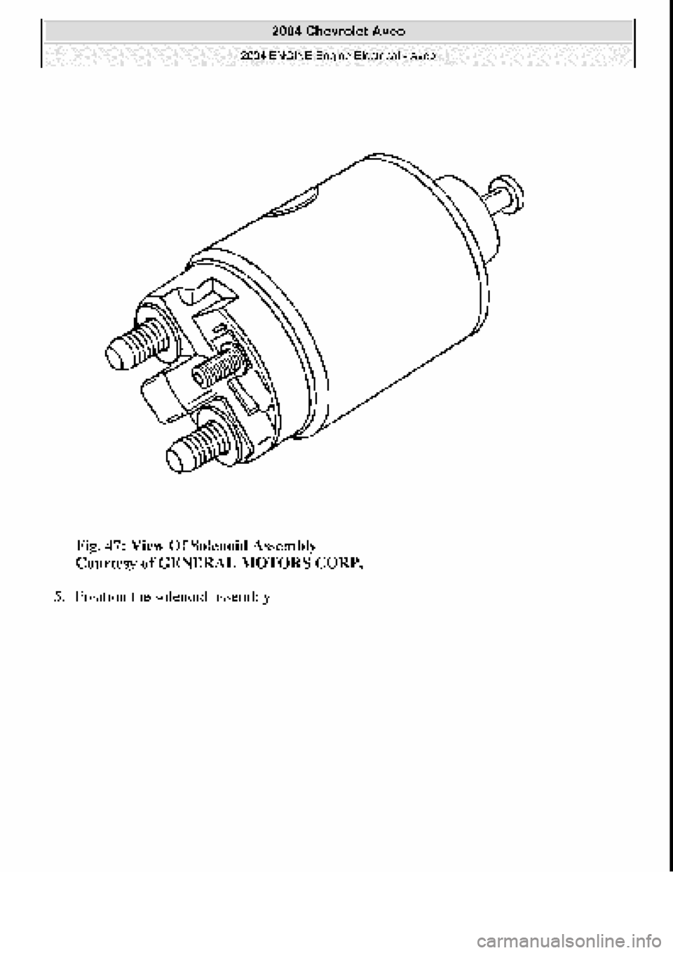 CHEVROLET AVEO 2002  Service Repair Manual 
