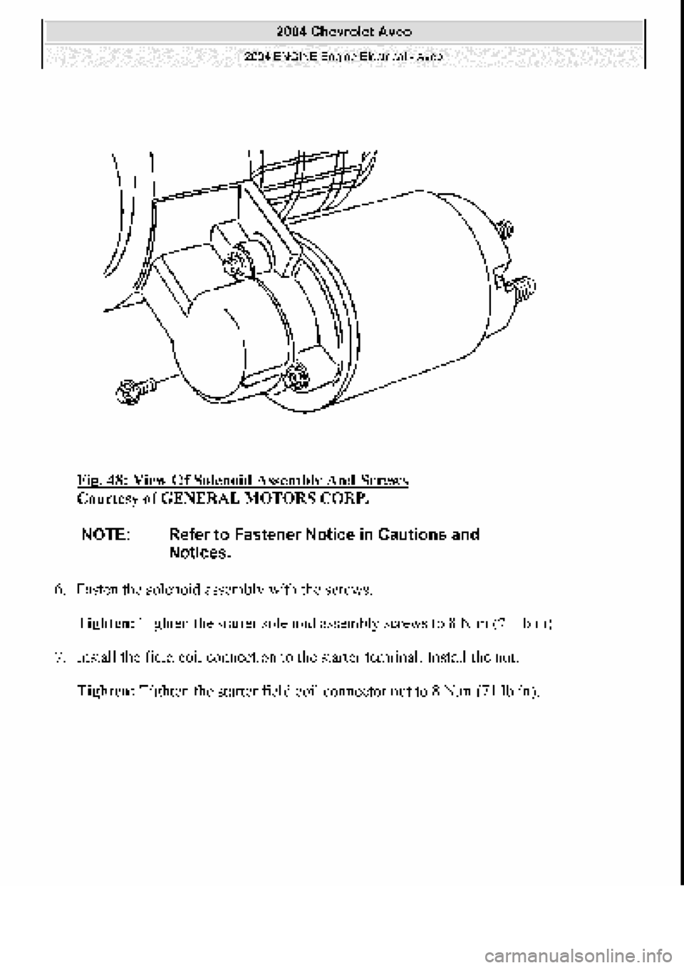 CHEVROLET AVEO 2002  Service Repair Manual 