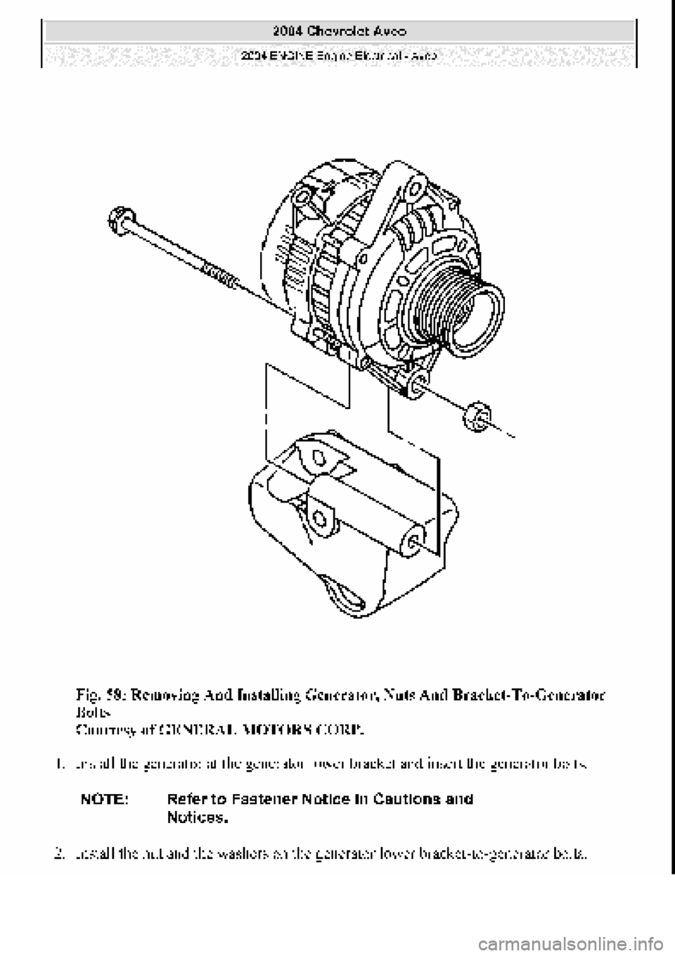 CHEVROLET AVEO 2002  Service Repair Manual 