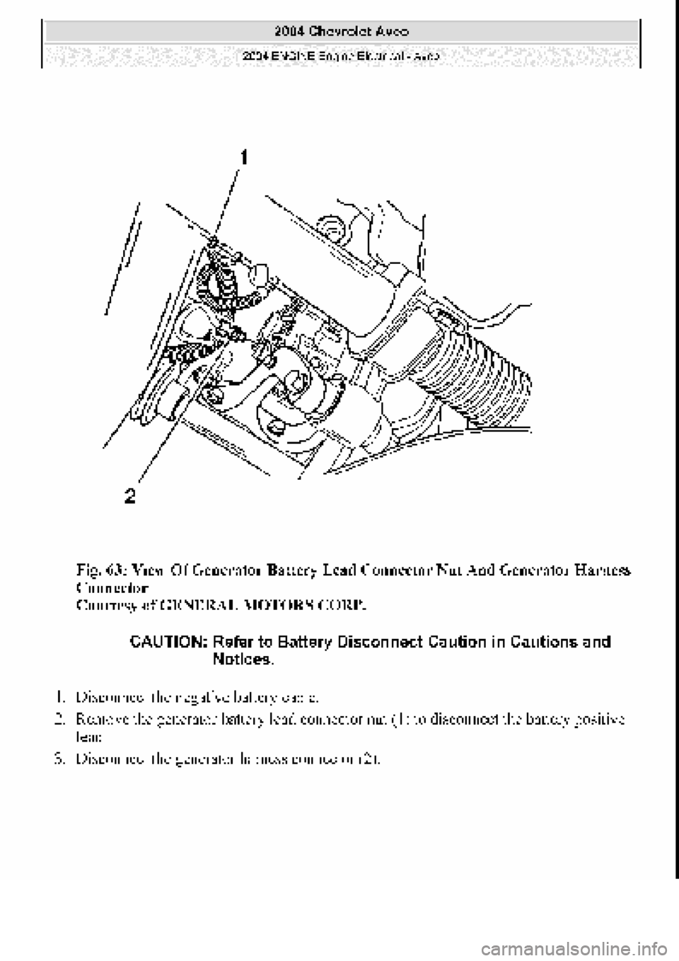 CHEVROLET AVEO 2002  Service Repair Manual 