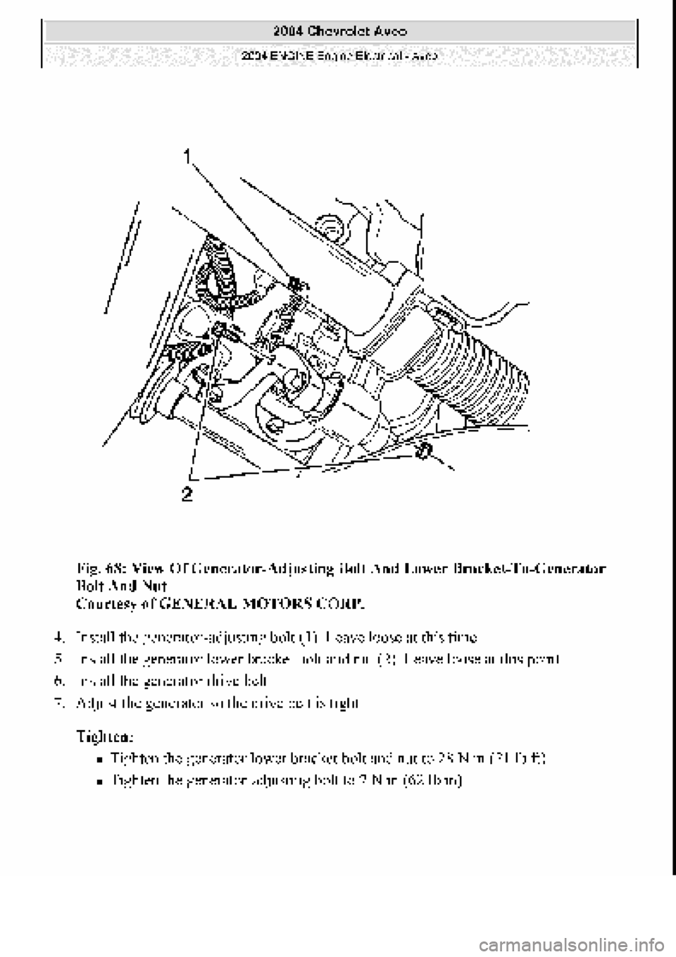 CHEVROLET AVEO 2002  Service Repair Manual 