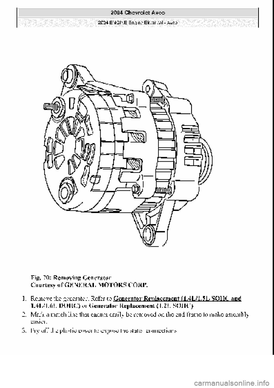 CHEVROLET AVEO 2002  Service Repair Manual 
