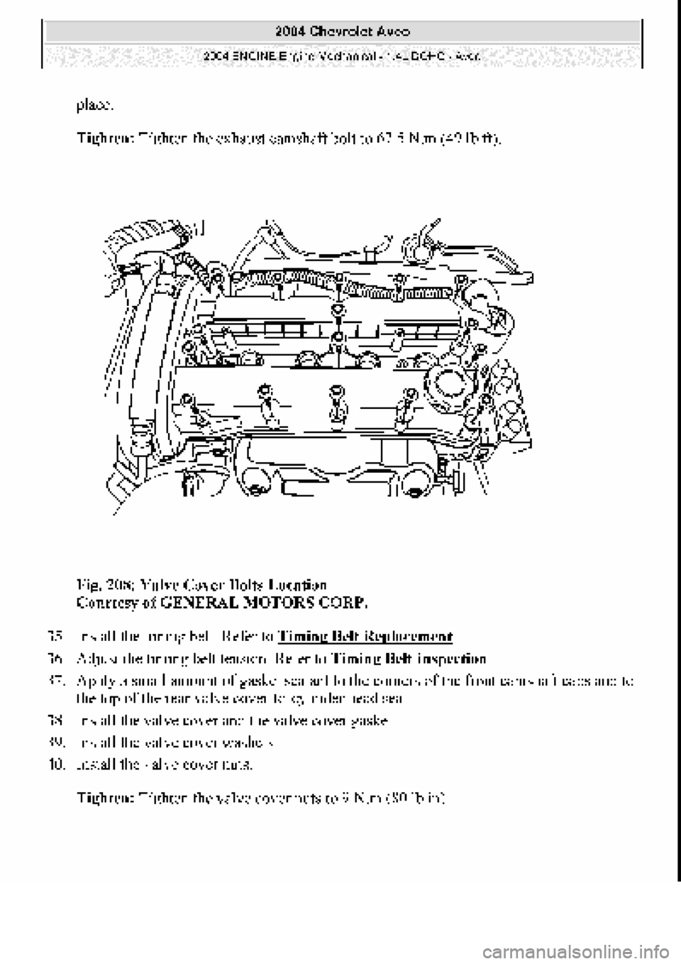 CHEVROLET AVEO 2002  Service Repair Manual 
