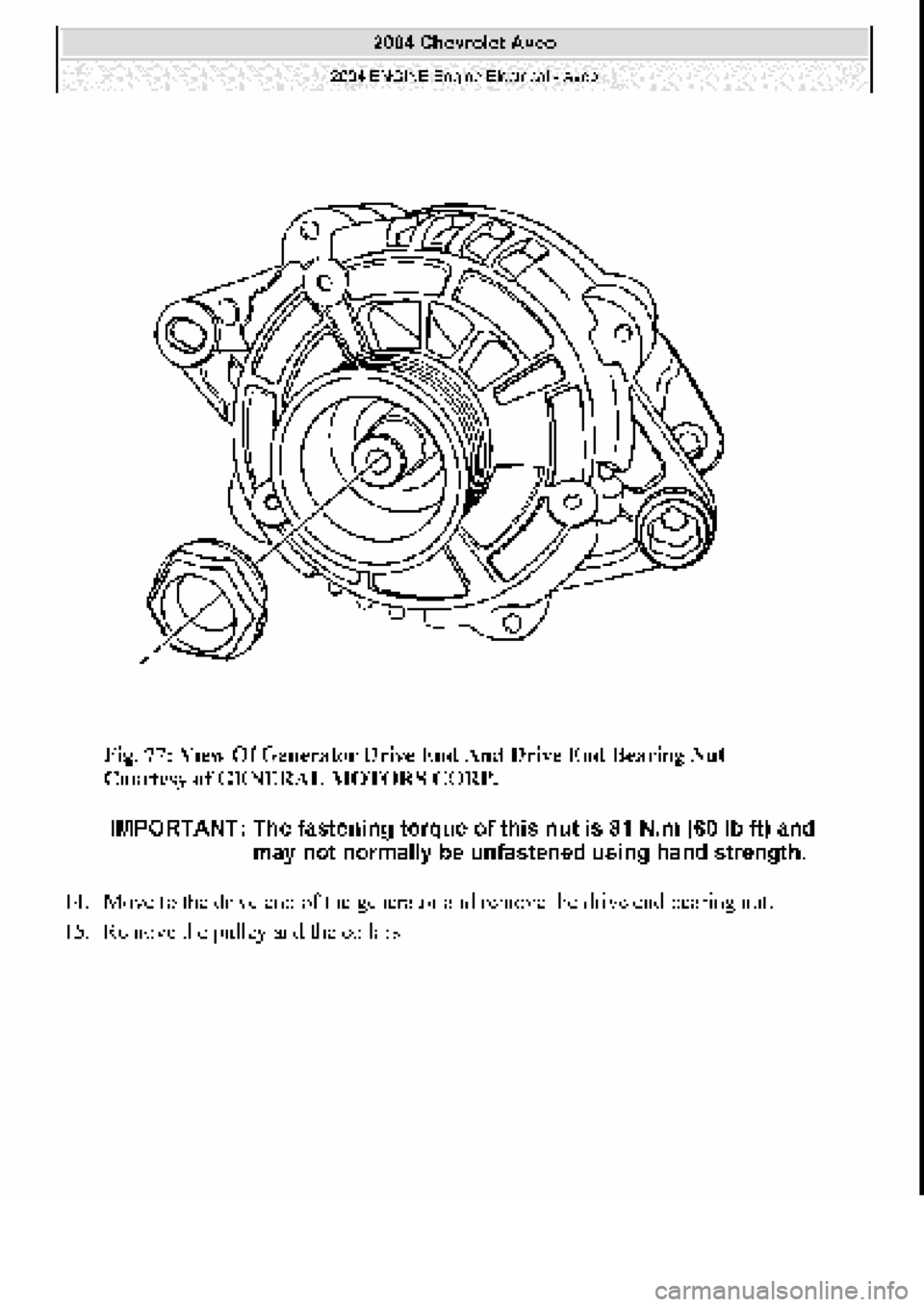CHEVROLET AVEO 2002  Service Repair Manual 