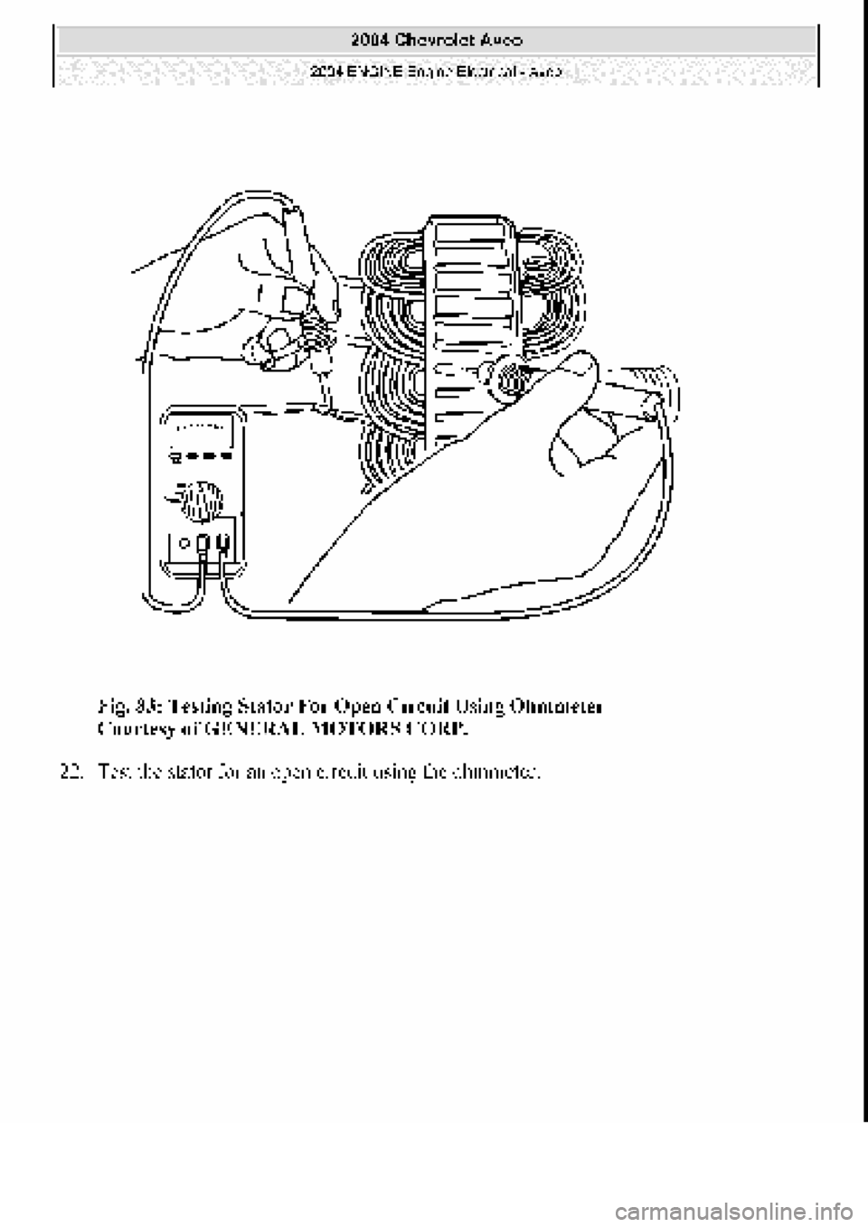 CHEVROLET AVEO 2002  Service Repair Manual 