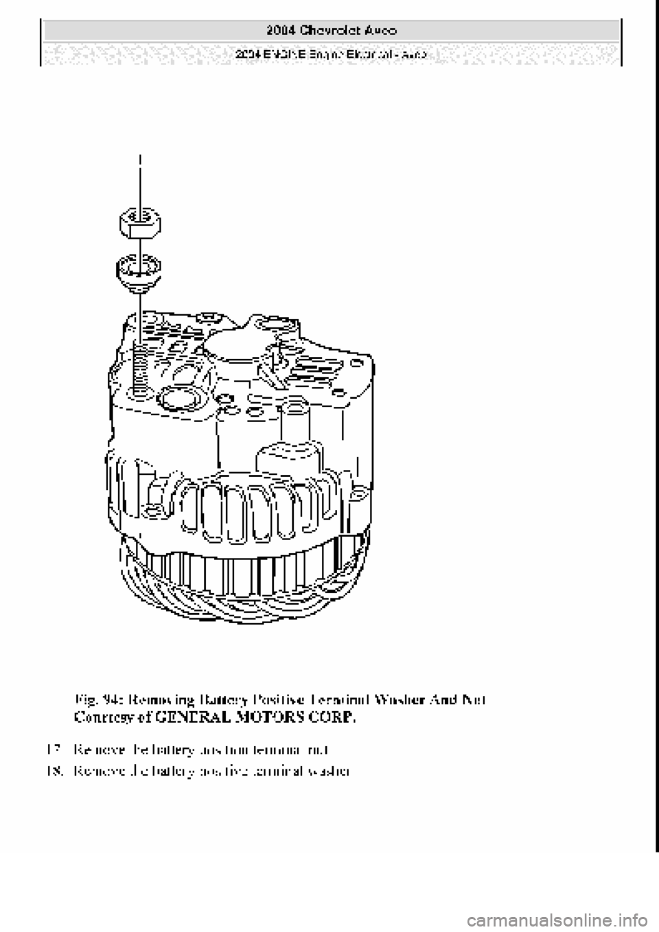CHEVROLET AVEO 2002  Service Repair Manual 