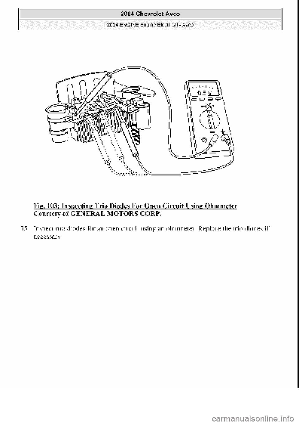 CHEVROLET AVEO 2002  Service Repair Manual 