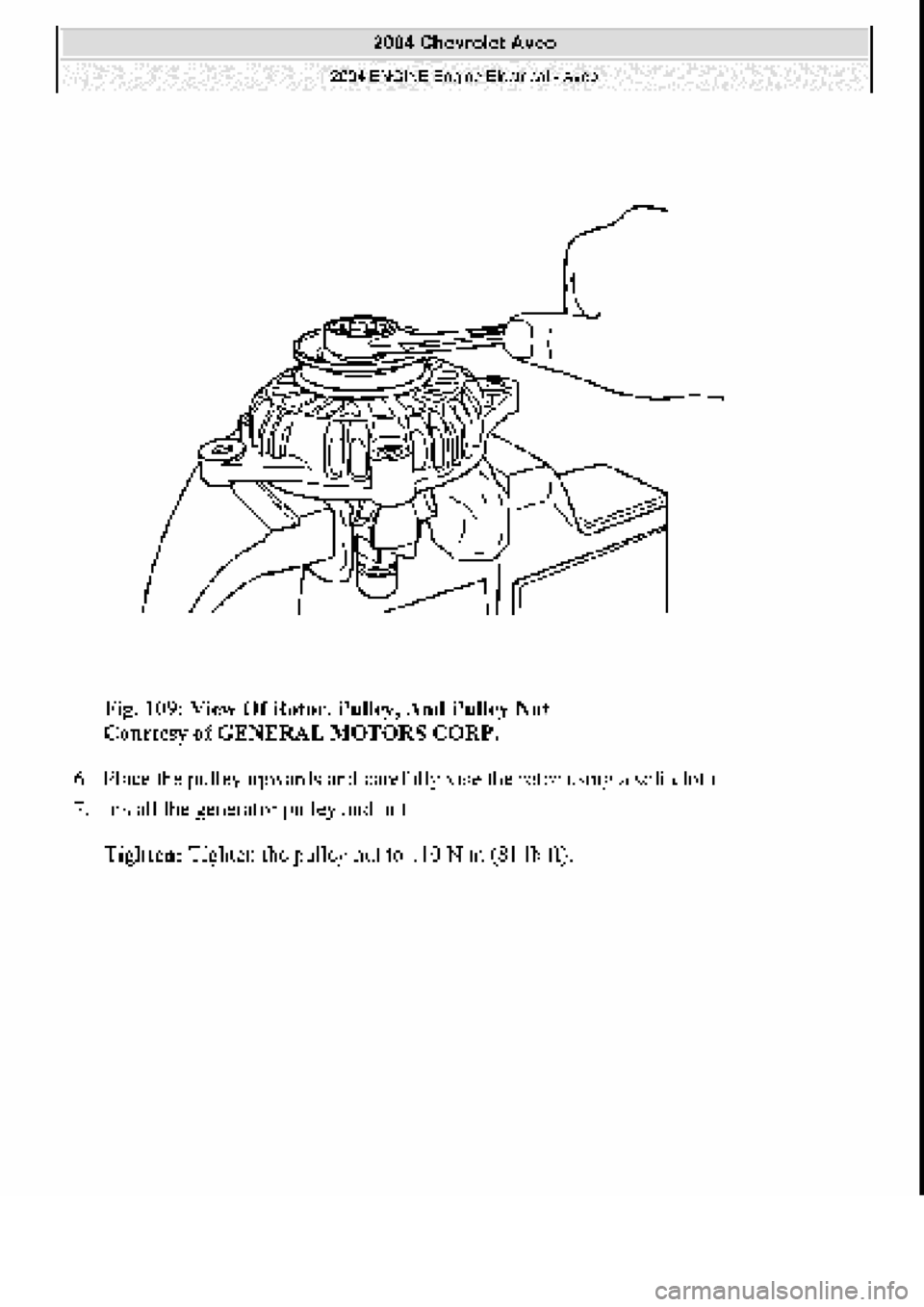 CHEVROLET AVEO 2002  Service Repair Manual 