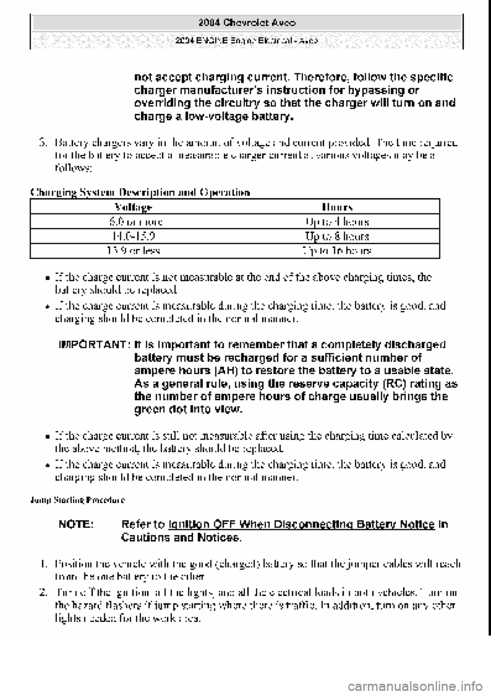CHEVROLET AVEO 2002  Service Repair Manual 