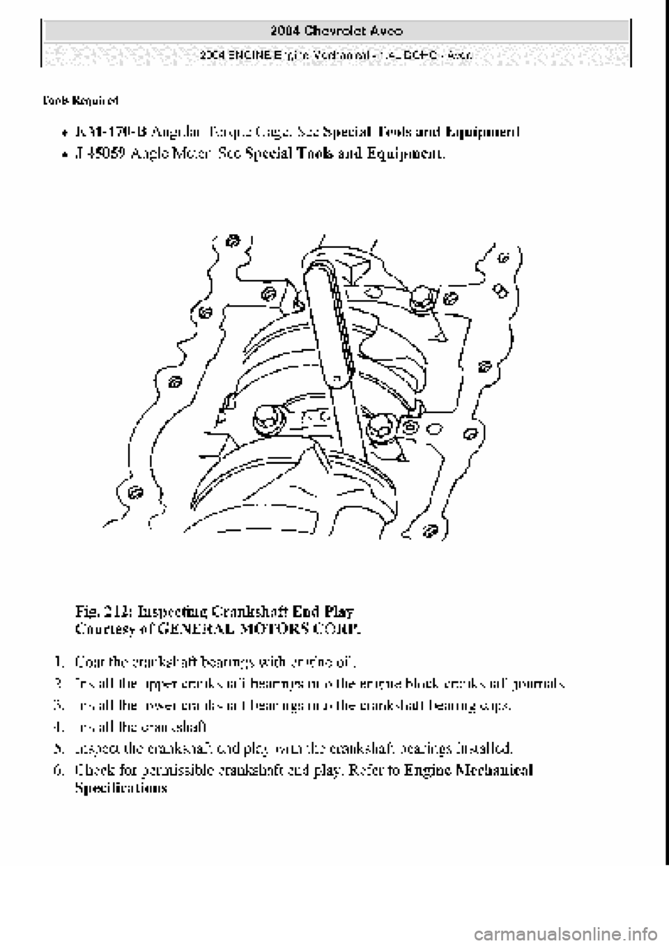 CHEVROLET AVEO 2002  Service Repair Manual 