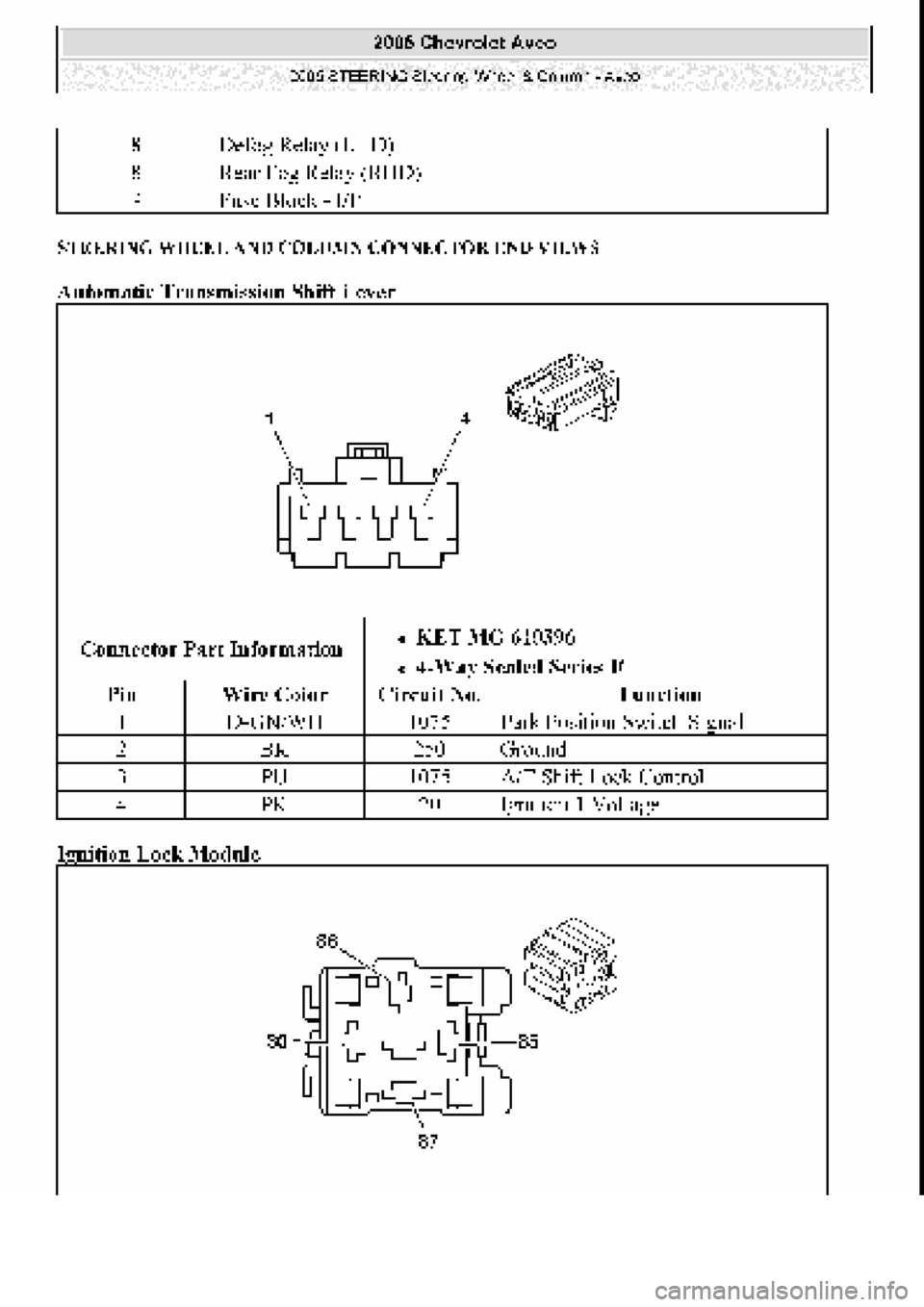 CHEVROLET AVEO 2002  Service Repair Manual 