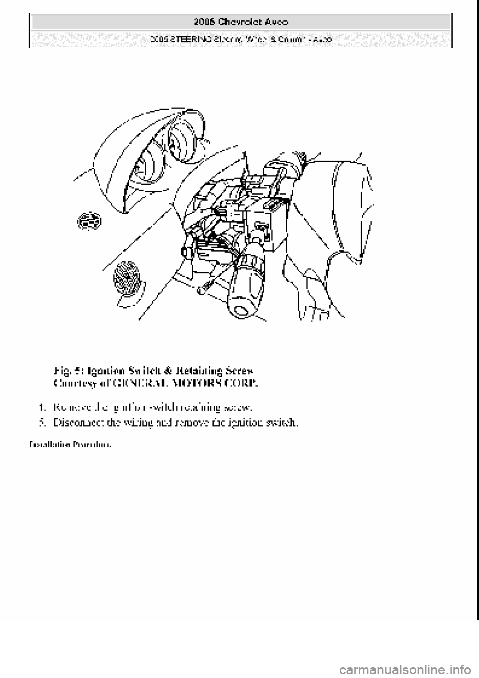 CHEVROLET AVEO 2002  Service Repair Manual 