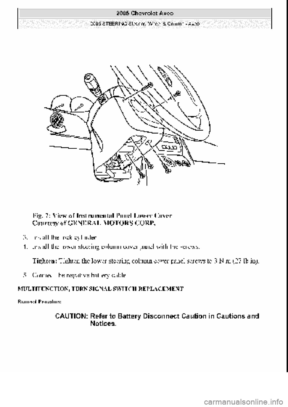 CHEVROLET AVEO 2002  Service Repair Manual 