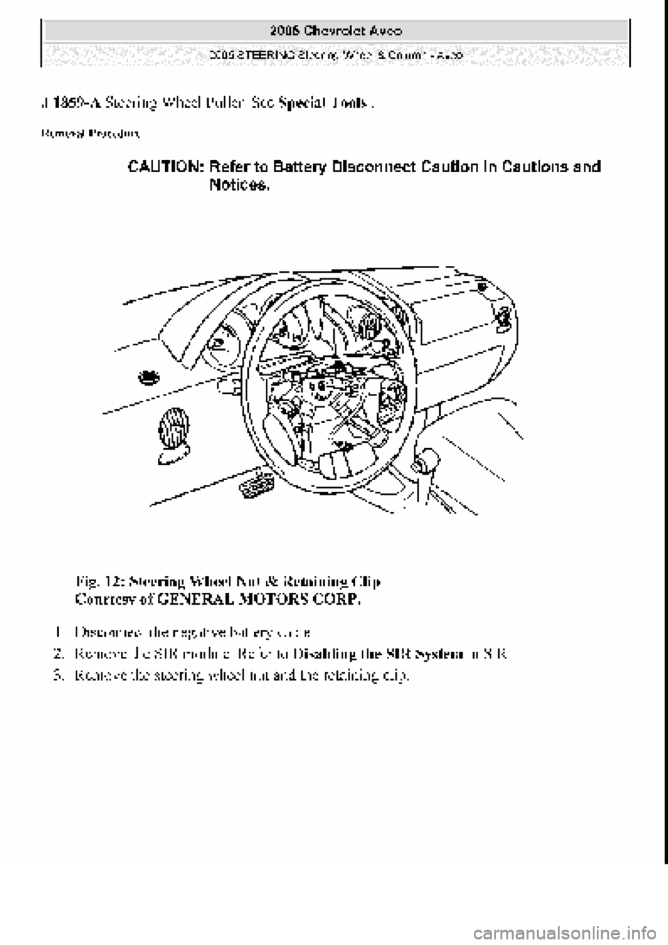 CHEVROLET AVEO 2002  Service Repair Manual 