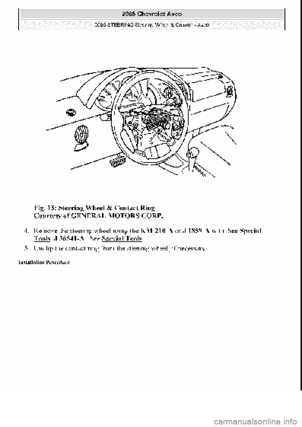 CHEVROLET AVEO 2002  Service Repair Manual 