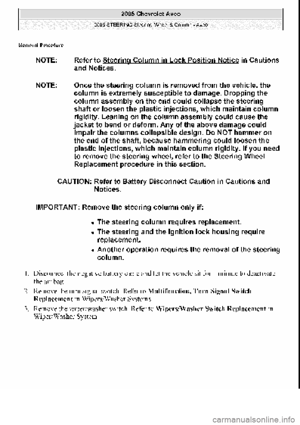 CHEVROLET AVEO 2002  Service Repair Manual 