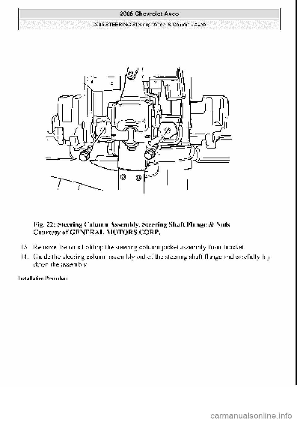 CHEVROLET AVEO 2002  Service Repair Manual 