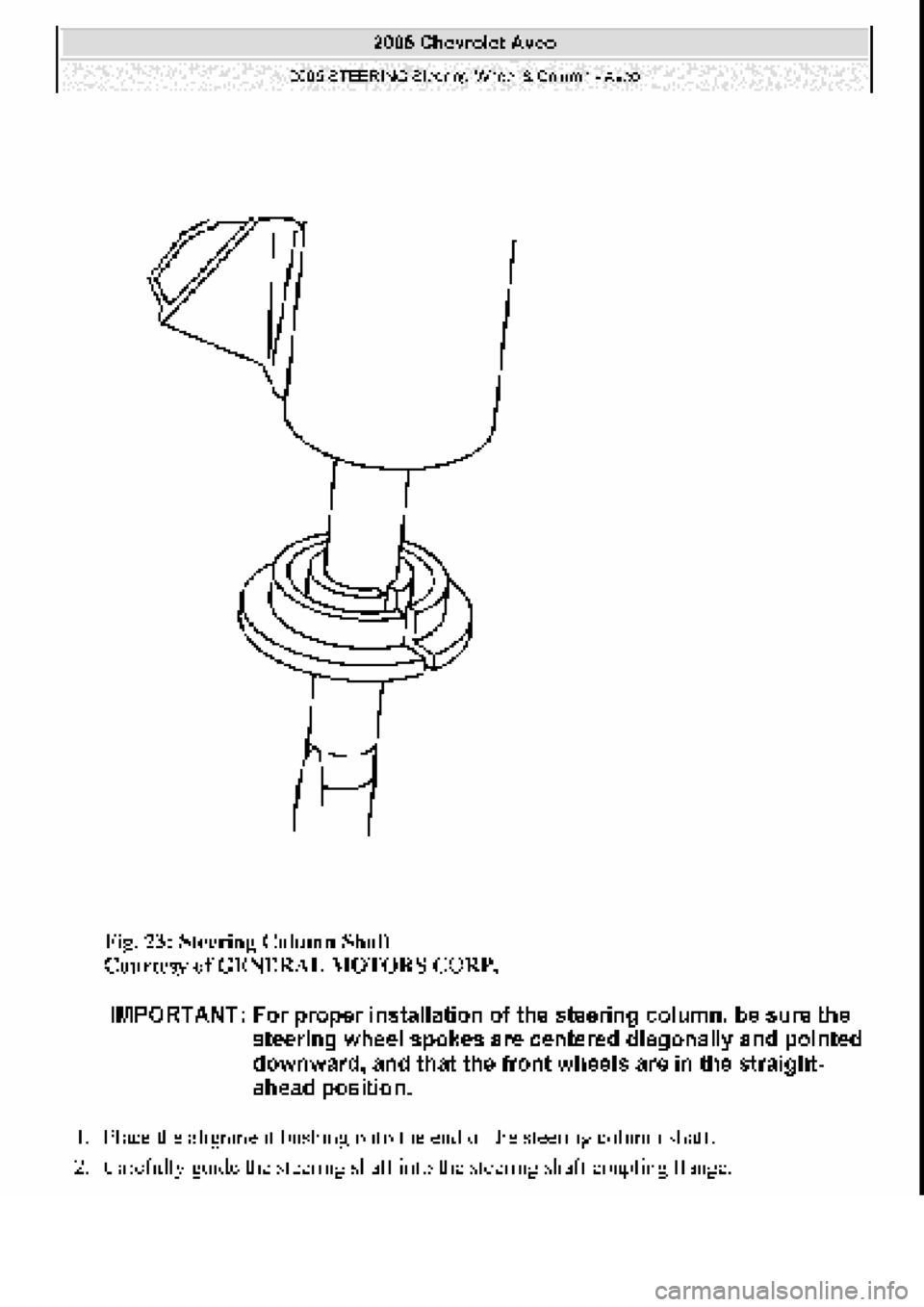 CHEVROLET AVEO 2002  Service Repair Manual 