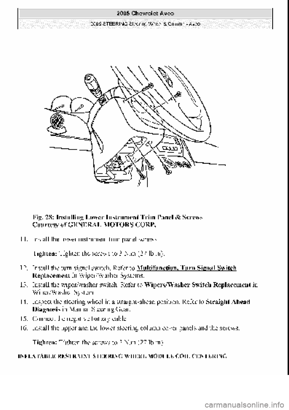 CHEVROLET AVEO 2002  Service Repair Manual 