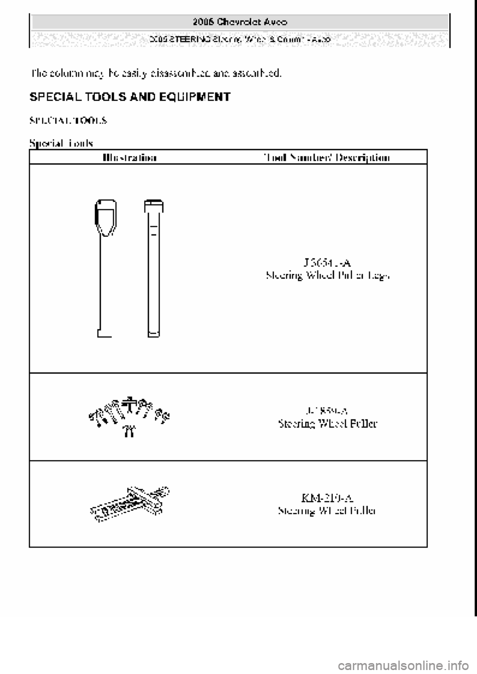 CHEVROLET AVEO 2002  Service Repair Manual 