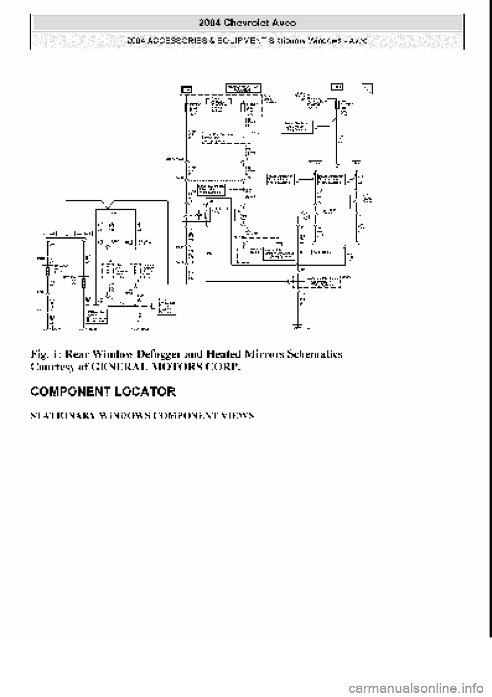 CHEVROLET AVEO 2002  Service Repair Manual 