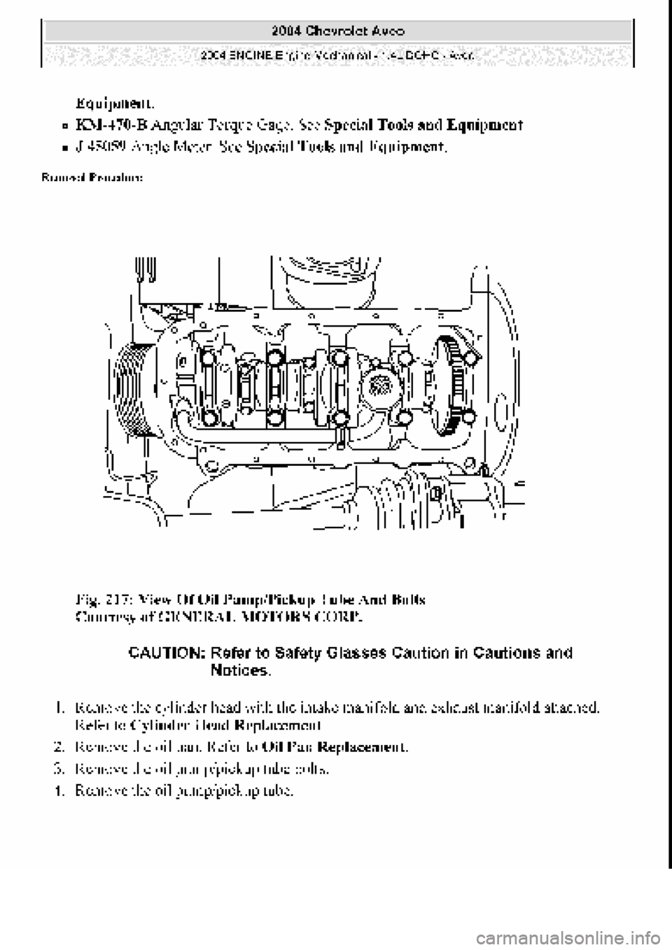 CHEVROLET AVEO 2002  Service Repair Manual 