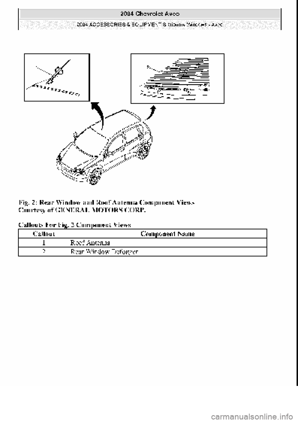 CHEVROLET AVEO 2002  Service Repair Manual 