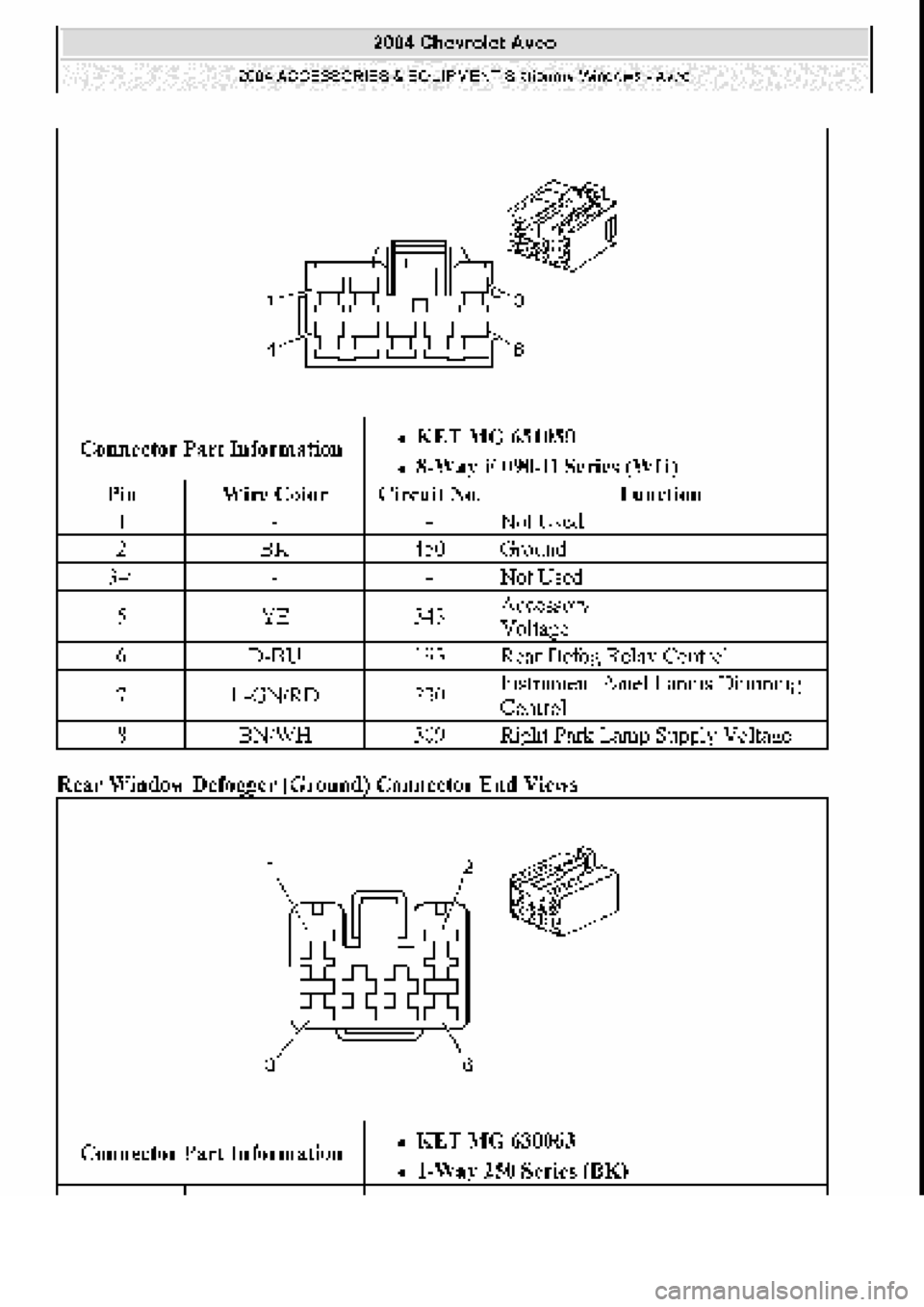 CHEVROLET AVEO 2002  Service Repair Manual 