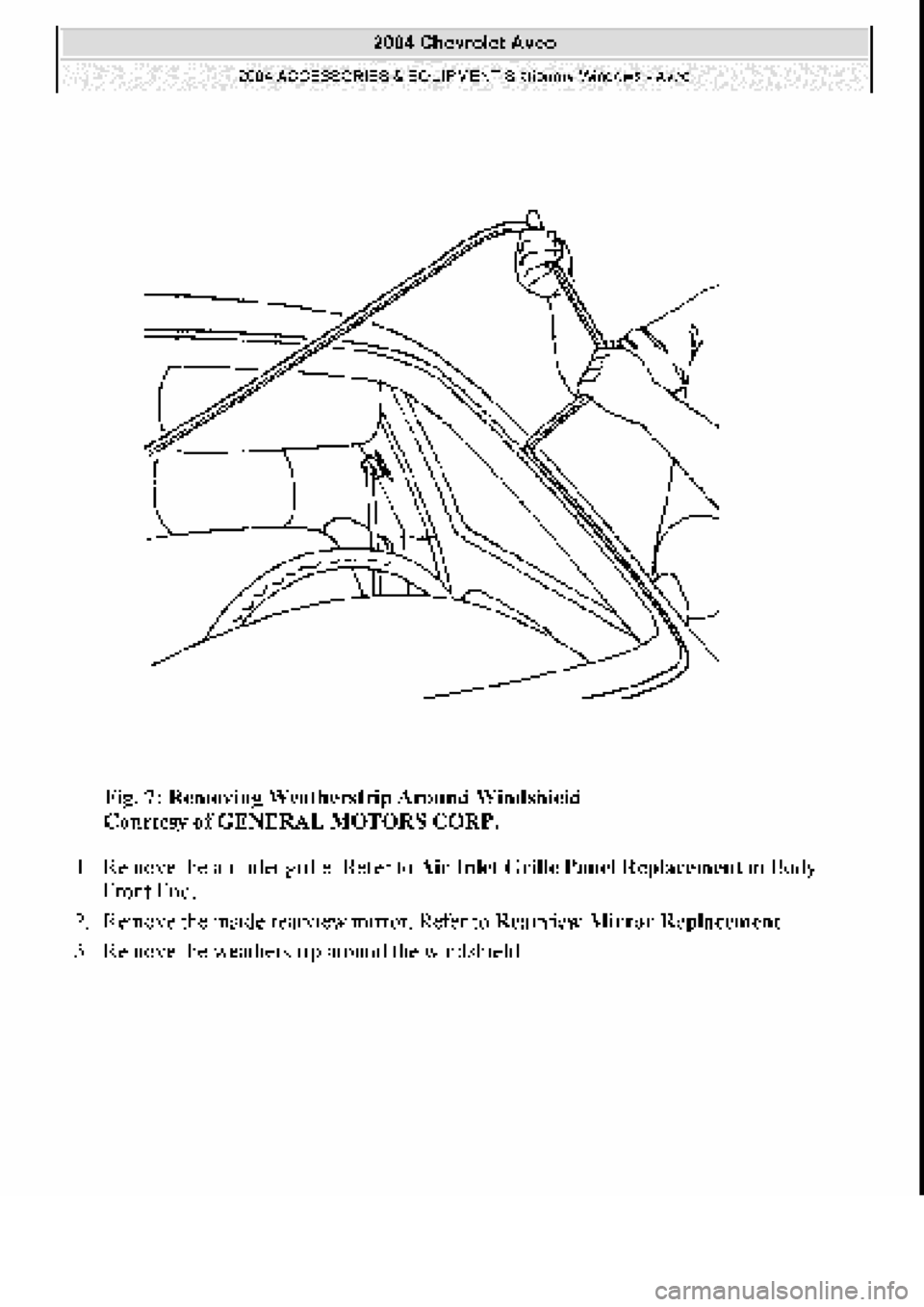 CHEVROLET AVEO 2002  Service Repair Manual 