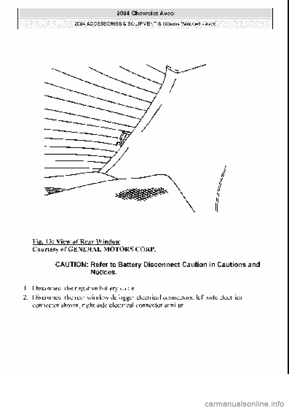 CHEVROLET AVEO 2002  Service Repair Manual 