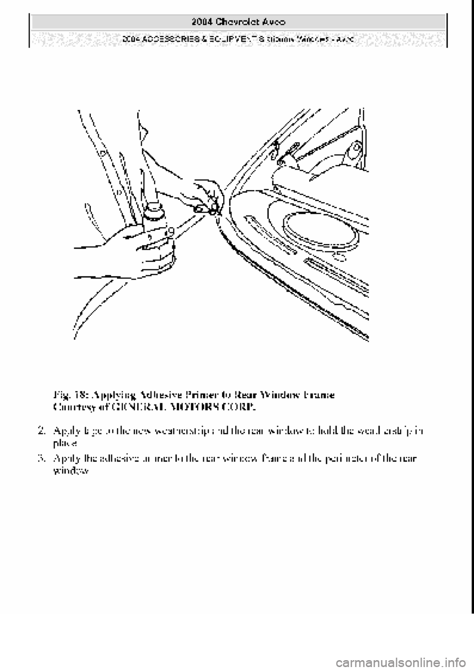 CHEVROLET AVEO 2002  Service Repair Manual 