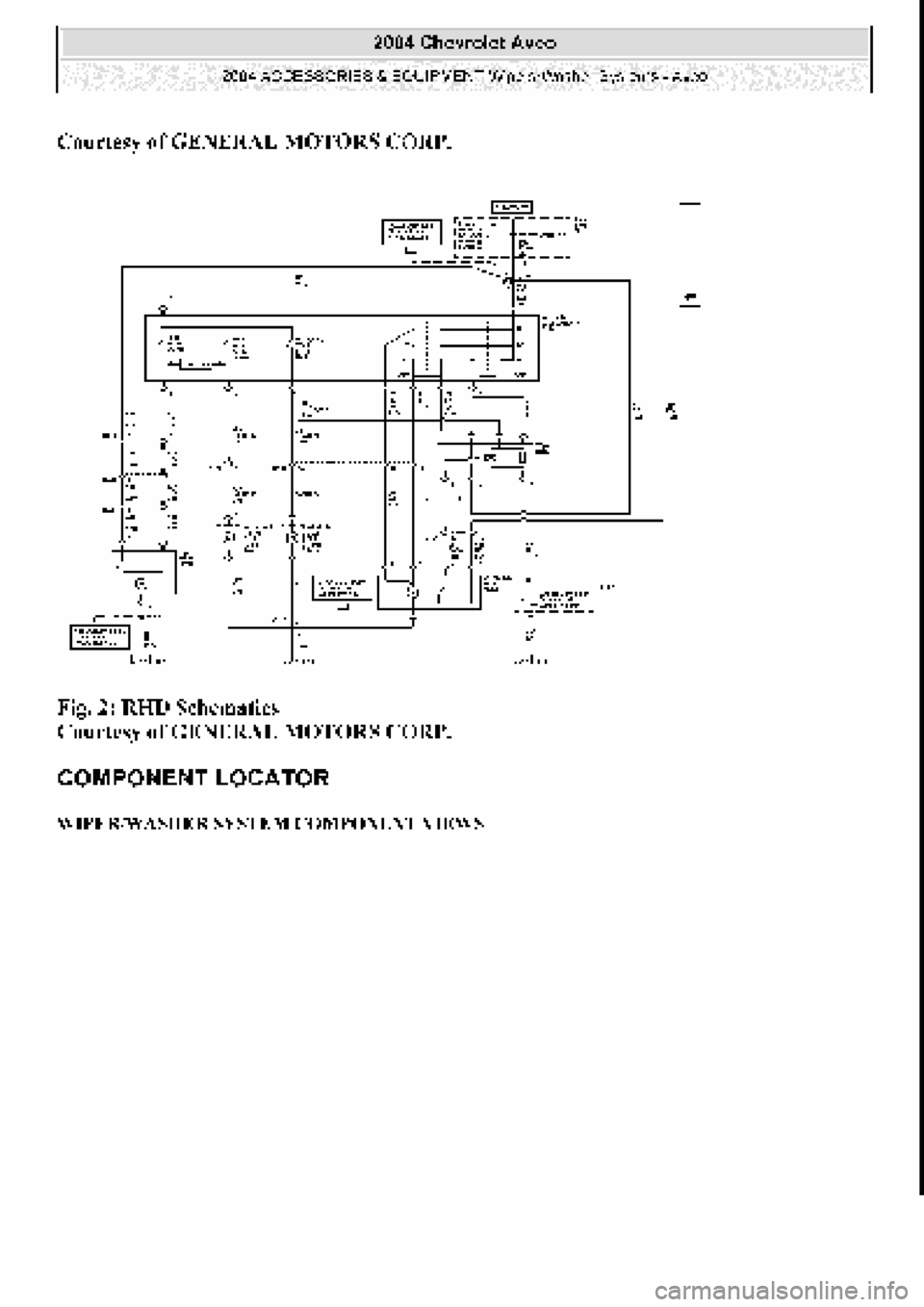 CHEVROLET AVEO 2002  Service Repair Manual 
