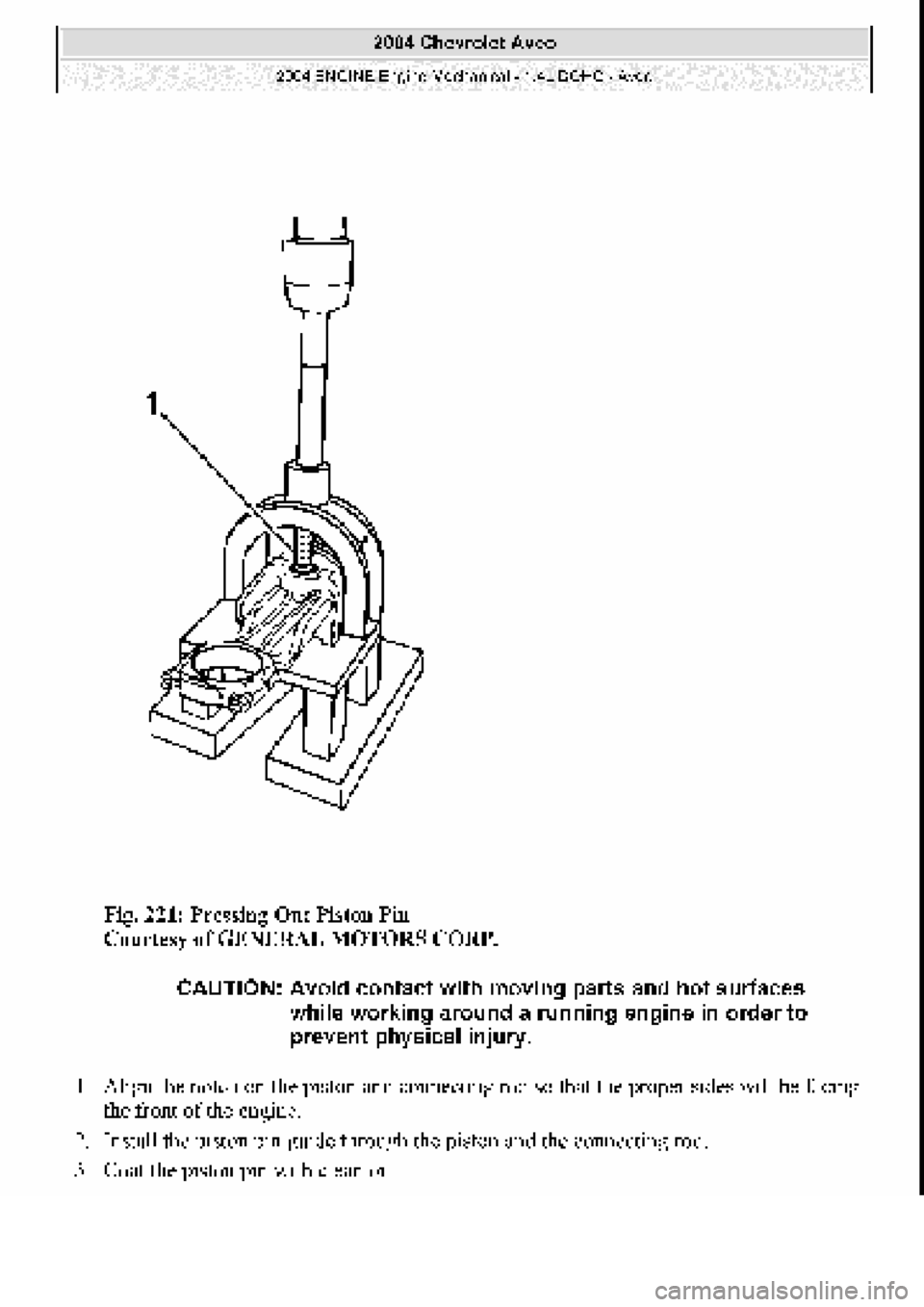 CHEVROLET AVEO 2002  Service Repair Manual 