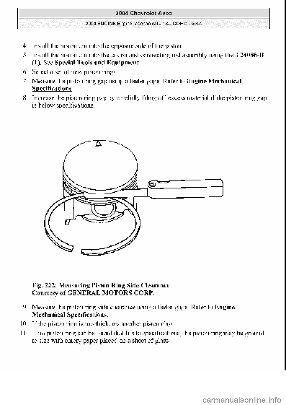 CHEVROLET AVEO 2002  Service Repair Manual 