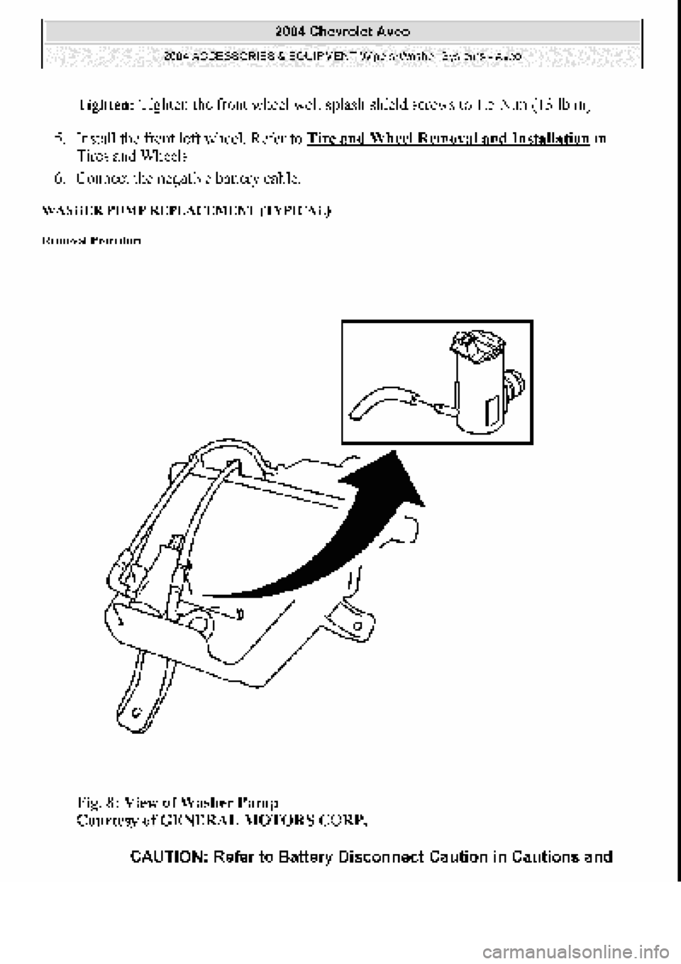 CHEVROLET AVEO 2002  Service Repair Manual 