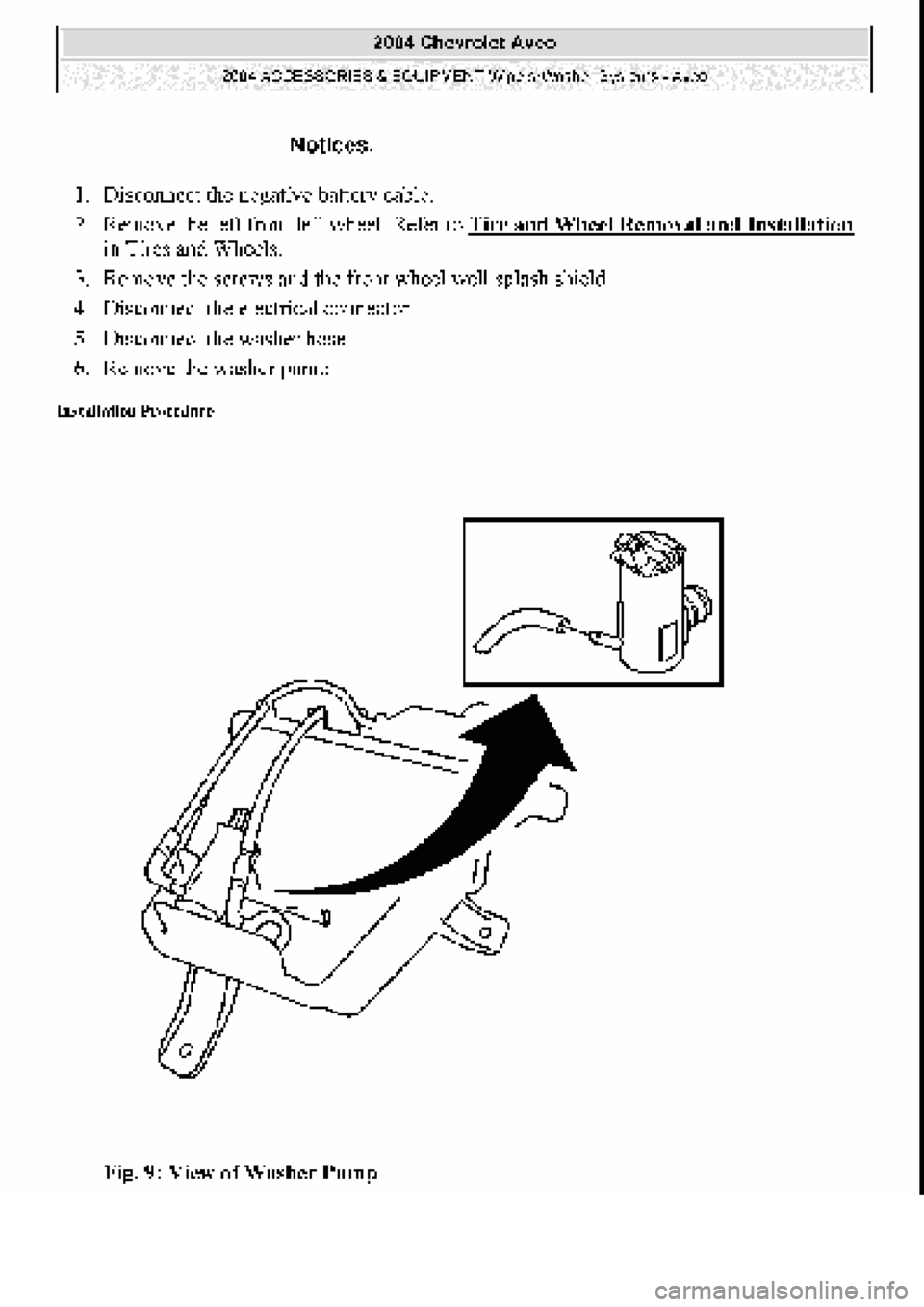 CHEVROLET AVEO 2002  Service Repair Manual 