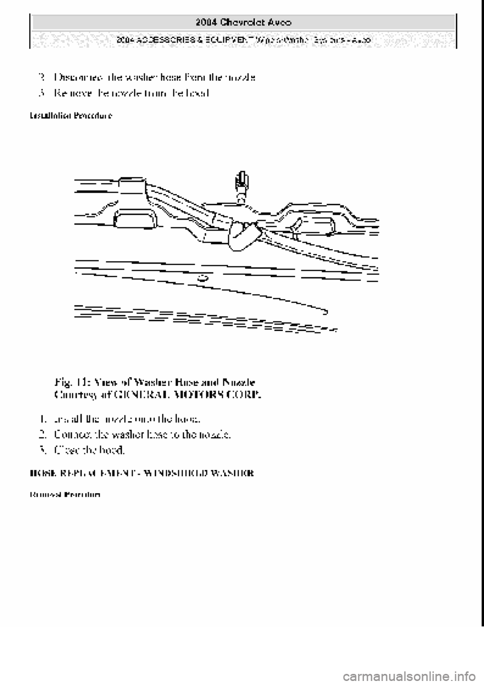 CHEVROLET AVEO 2002  Service Repair Manual 