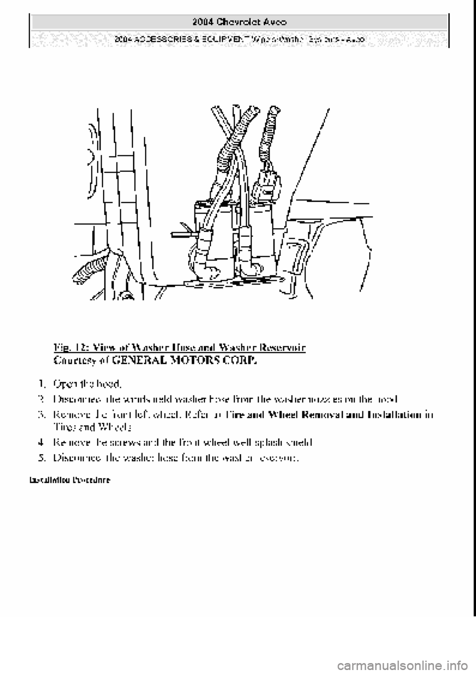 CHEVROLET AVEO 2002  Service Repair Manual 