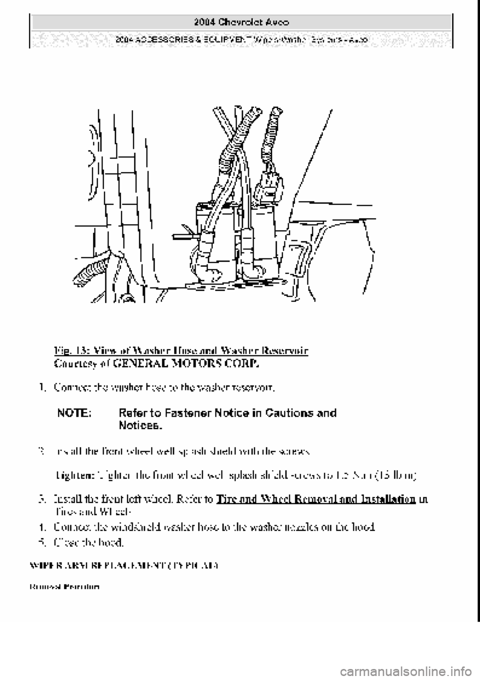 CHEVROLET AVEO 2002  Service Repair Manual 