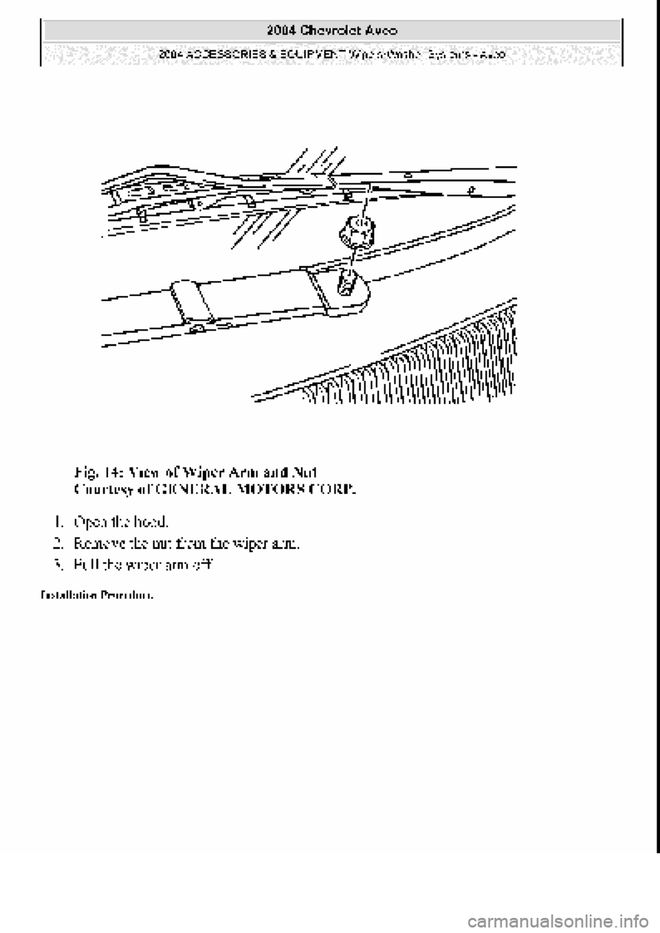 CHEVROLET AVEO 2002  Service Repair Manual 
