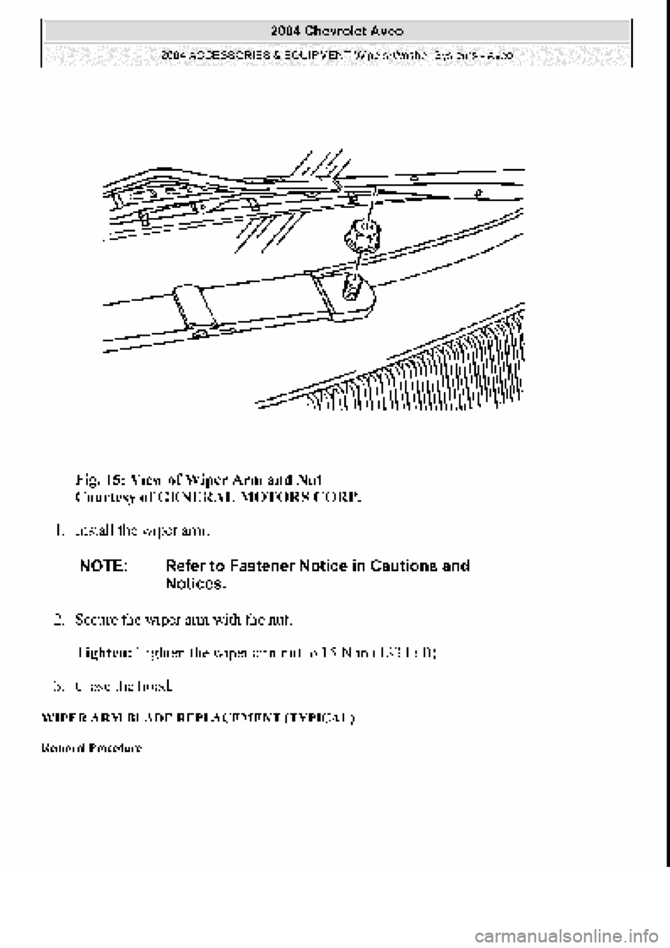 CHEVROLET AVEO 2002  Service Repair Manual 