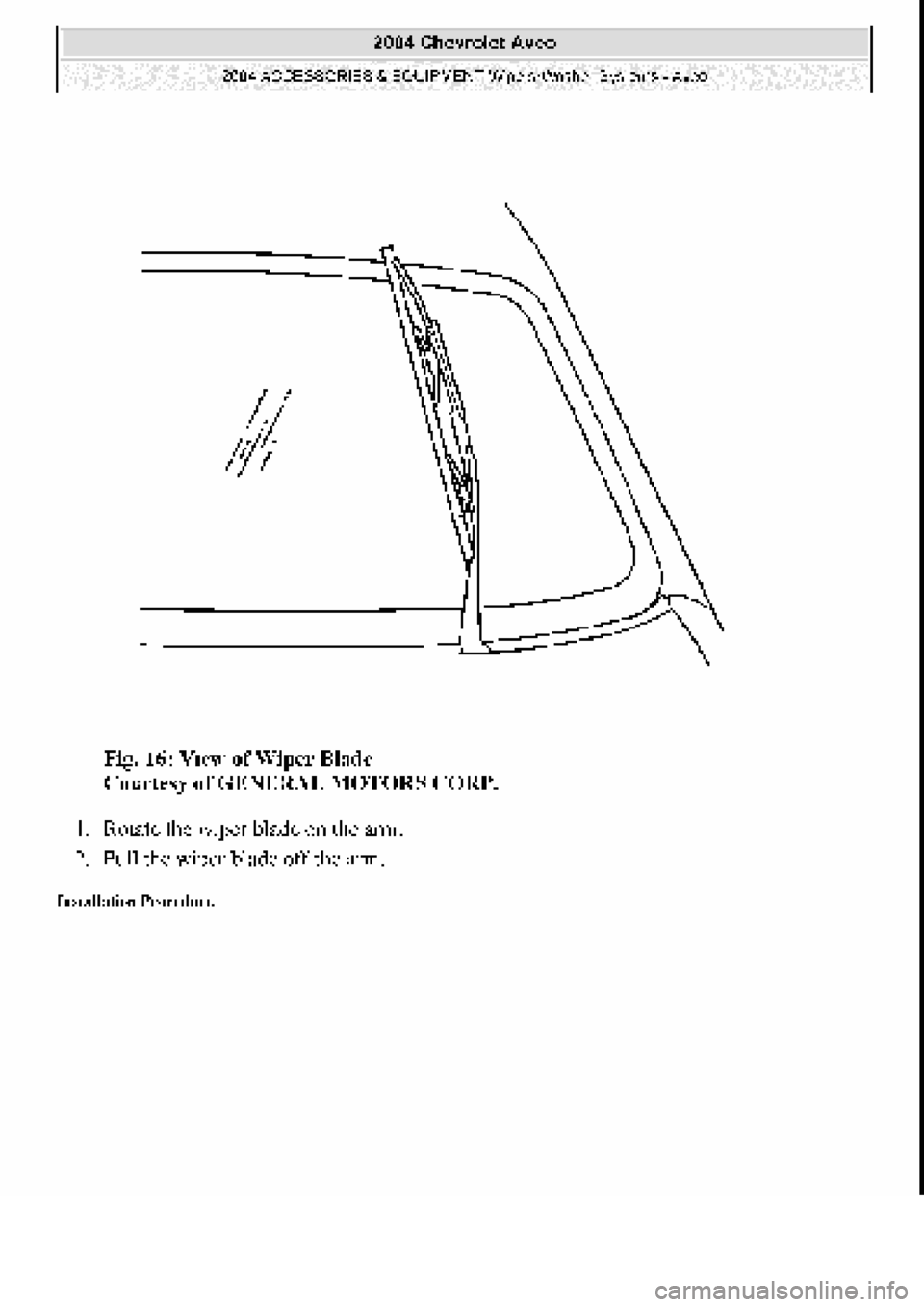 CHEVROLET AVEO 2002  Service Repair Manual 